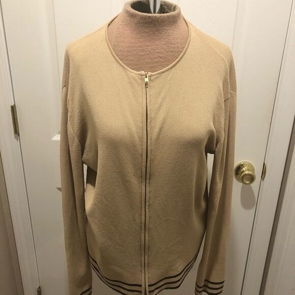 JONES NEW YORK zip front cardigan sweater - Picture 1 of 12